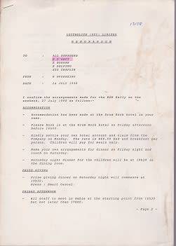 south african motor sport club presents-ngk 400 rally 27/28 july 1990-100% in tact-see scans-rare