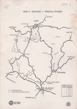 south african motor sport club presents-ngk 400 rally 27/28 july 1990-100% in tact-see scans-rare