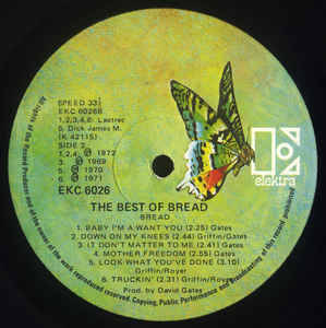 Bread-The Best Of Bread-Vinyl, LP, Compilation, Textured Cover
