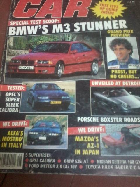 CAR MAGAZINE-MARCH 1993- GOOD CONDITION
