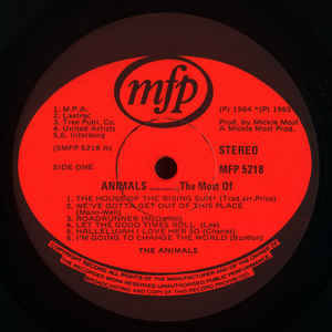 Animals*  The Most Of Label: Music For Pleasure  MFP 5218 Series: The Most O-Format: Vinyl, LP