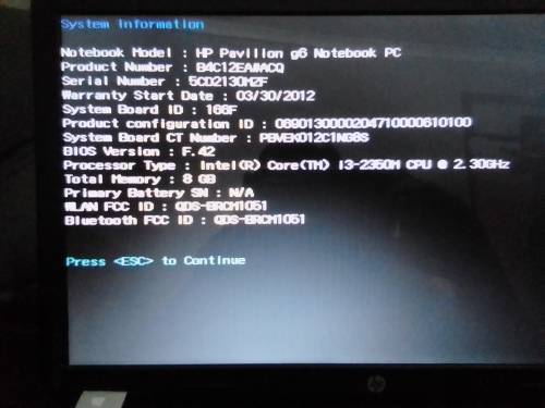 HP Pavilion G6 Notebook pc