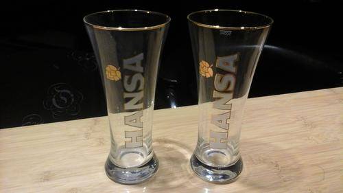hansa draft glasses x2