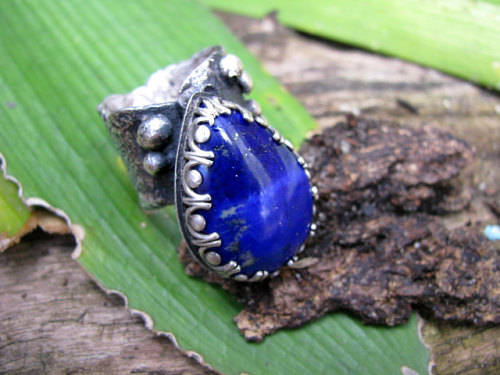 Sterling silver Lapis ring handmade