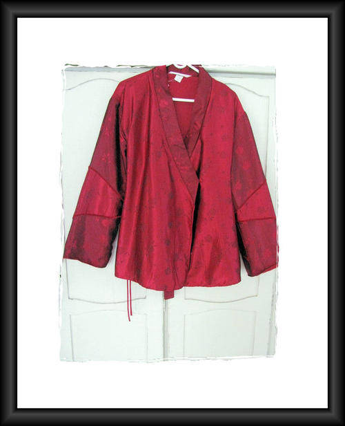 Vintage Japenese red silk jacket