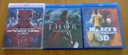 3-D BLU-RAYS ! 3 GREAT TITLES ! ADD TO YOUR COLLECTION! BID PER BLU-RAY TO TAKE ALL 3 !
