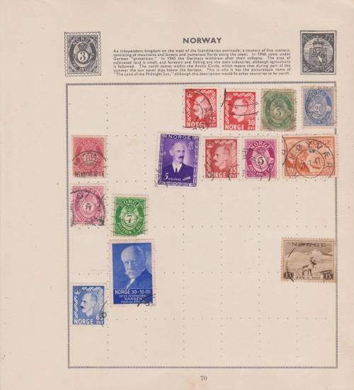NORWAY ON ALBUM PAGE
