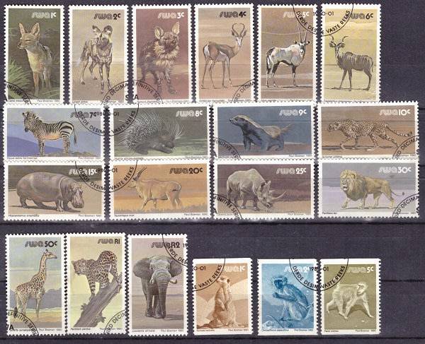 SWA 1980 DEFINITIVE SERIES WITH COIL STAMPS UNH