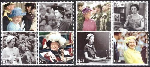 GB 2012 The 60th Anniversary of the Accession of Queen Elizabeth II UMM SET CV R198 SG3319A-3326A