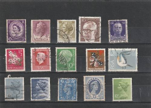 UNCHECKED WORLD SELECTION BID PER STAMP TO TAKE ALL CARD EXCLUDED