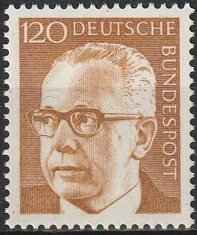 GERMANY 1972 Gustav Heinemann - New Value UMM CV R50.60 SG 1548