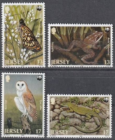 JERSEY 1989 Animal Protection UMM CV R61.60 SG 492-95