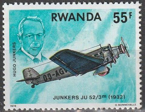 THEMATIC AIRCRAFT RWANDA 1978 MM CV R52.80 SG 895