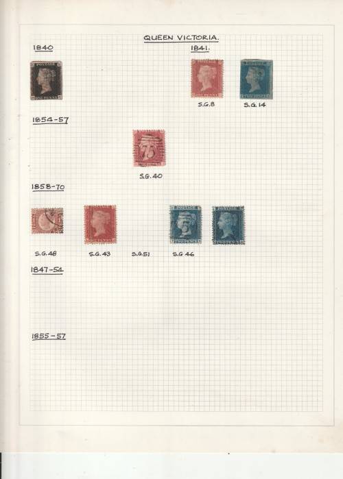 QUEEN VICTORIA ON PAGE INCLUDES PENNY BLACK