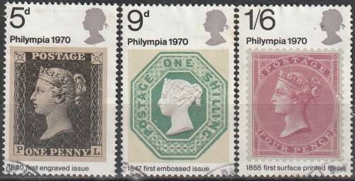 GB 1970 `Philympia` - Stamp Exhibition, London ULH CV R9.90 SG 835-7