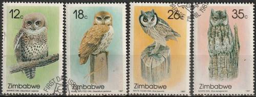 ZIMBABWE 1987 Owls FINE USED SG 710-3