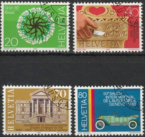 SWITZERLAND 1980 ANNIVERSARIES FINE USED SG 985-8