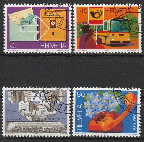 SWITZERLAND 1980 PTT Series FINE USED SG 995-8