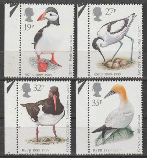 GB 1989 The 100th Anniversary of RSPB - Birds FINE MINT SG 1419-22