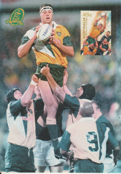 UN USED POST CARD AUSTRALIA RUGBY