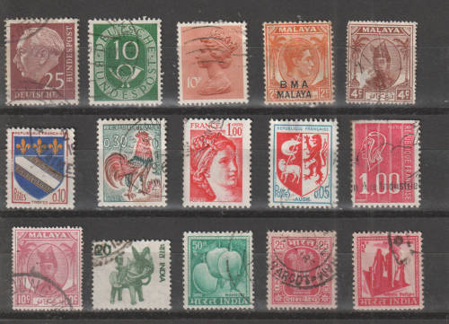 WORLD SELECTION BID PER STAMP TO TAKE ALL CARD EXCLUDED