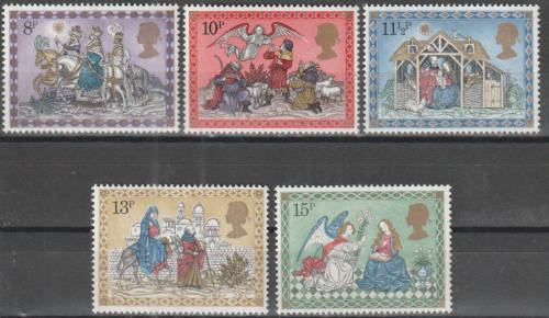 ENGLAND 1979 Christmas Stamps UMM SG 1104-8