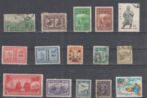 CHINA SELECTION BID PER STAMP TO TAKE ALL CARD EXCLUDED