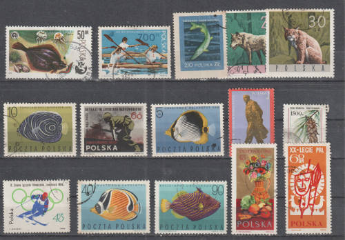 POLAND SELECTION BID PER STAMP TO TAKE ALL CARD EXCLUDED