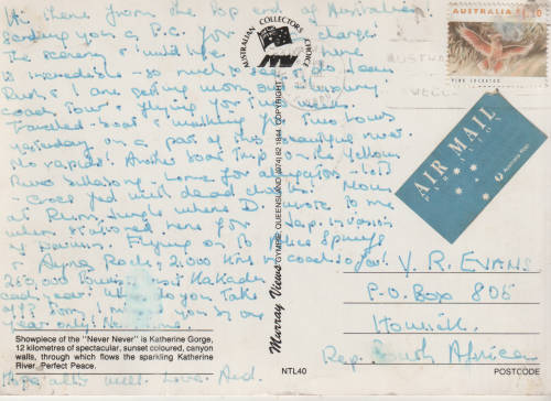 USED POST CARD WITH RARE POSTAL HISTORY