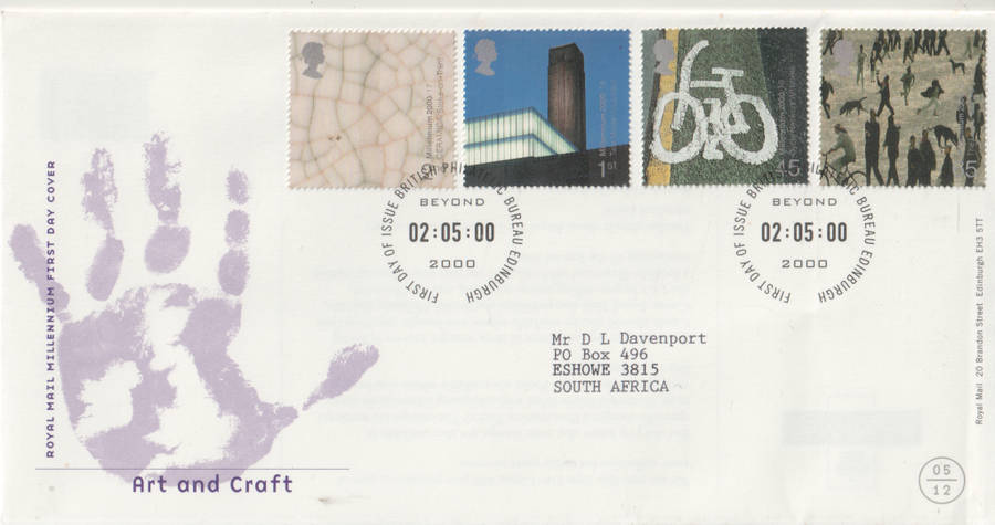 ENGLAND FDC  2000 Art and Craft CV R96