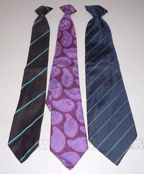3X VINTAGE CLIP ON TIES