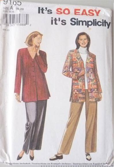 SIMPLICITY PATTERN 9165