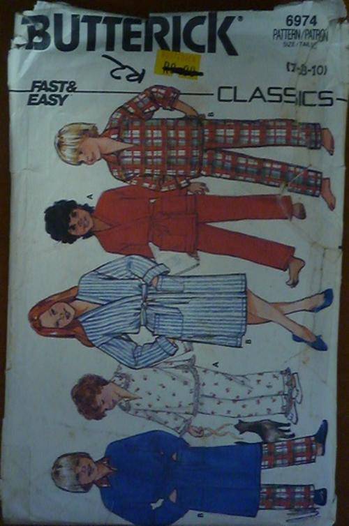 BUTTERICK PATTERN 6974 SIZE 7-10