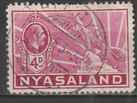 NYASALAND 1934 -1935 Leopard UNH SG 119