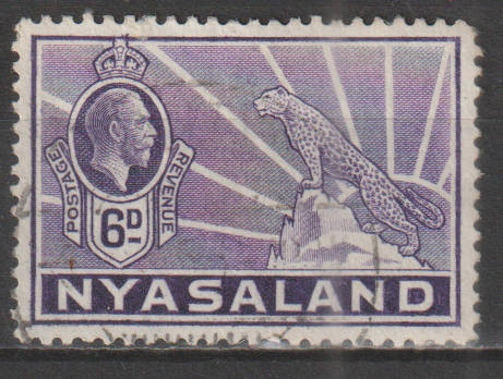 NYASALAND 1934 -1935 Leopard UNH SG 120