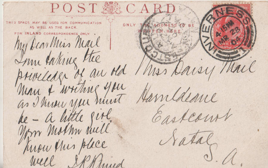 USED POST CARD 1904