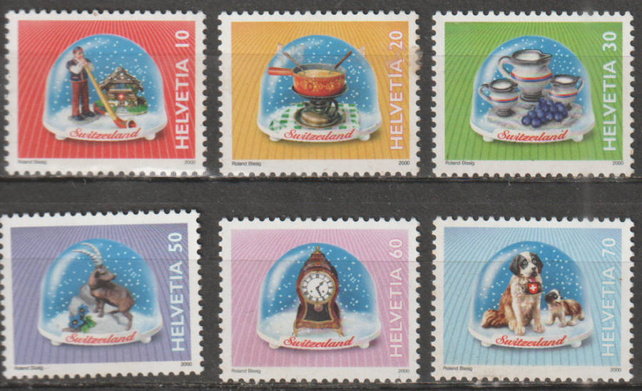 SWITZERLAND 2000 Snow Domes MINT SG CH 1637-83