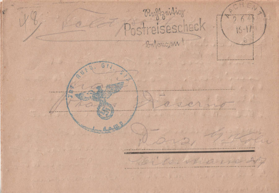 GERMAN WW2 NEWSPAPER CENSORED LETTER