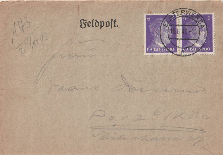 GERMAN WW2 NEWSPAPER CENSORED LETTER