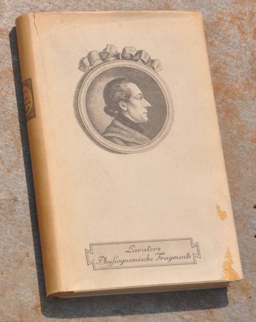 LAVATERS PHYSIOGNOMISCHE FRAGMENTE (1948) first edition, issued under U.S. occupation law in Germany