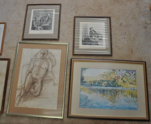 6 DEMANDING ARTWORKS - ALL FRAMED Stunning opportunity - Volschenk Daumier Adendorff PICK UP ONLY