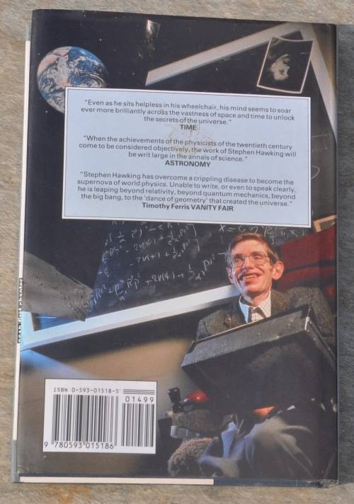 STEPHEN HAWKING - A BRIEF HISTORY OF TIME hard cover edition with original dust jacket
