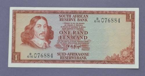 R1 1975, prefix B616, E/A, TW de Jongh, 3rd issue - ***UNC*** minor dent on the left edge