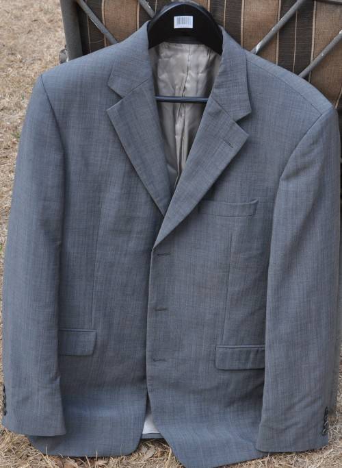 HUGO BOSS SUIT - consisting of trousers, vest and jacket - MOHAIR WOOL - free coat hook and cover