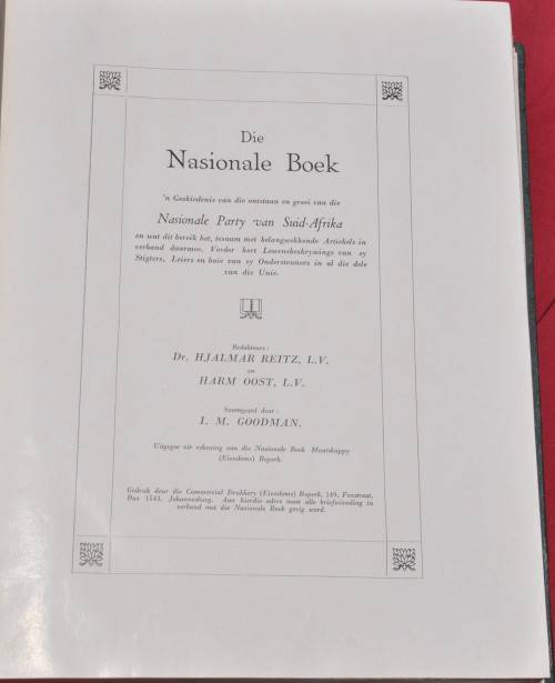 DIE NASIONALE BOEK (1931)  - superb condition