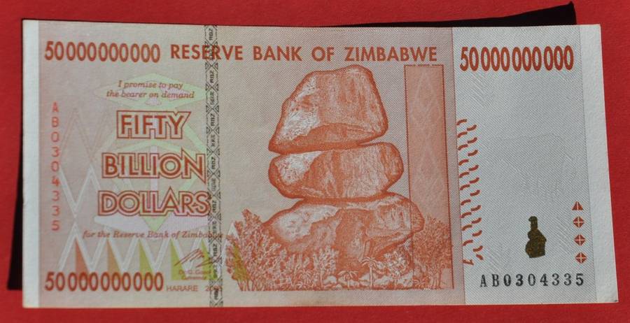 ZIMBABWE 50 Billion Dollars 2008, ***AU***
