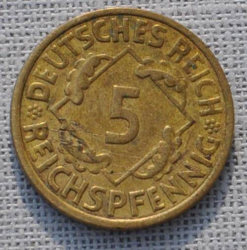 DEUTSCHES REICH - 5 REICHSPFENNIG 1935 A - Very rare numismatic Germany collectible in top condition