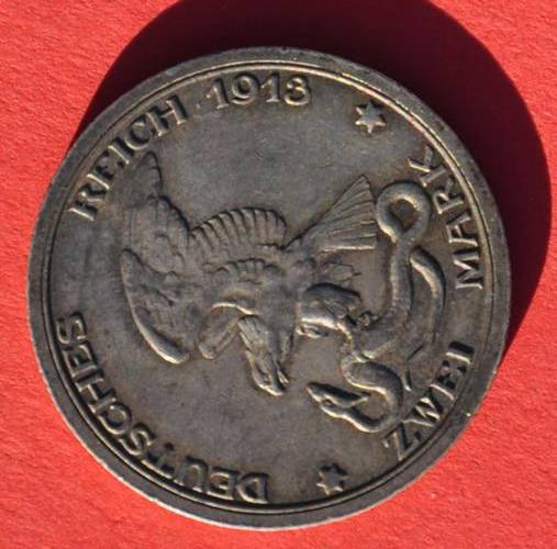 DEUTSCHES REICH 2 MARK 1913 A - (Germany) IMPERIAL EMPIRE Rare German 90% Ag Silver Coin  UNC 45 EUR