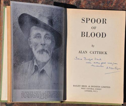SPOOR OF BLOOD - hard cover, first edition (1959) signed?  -  BRILLIANT AFRICANA COLLECTIBLE