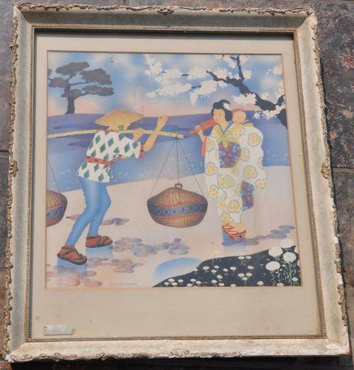 Dutch artist WILLY SCHERMELE VINTAGE ARTWORK, framed TOP CONDITION - pick up possible